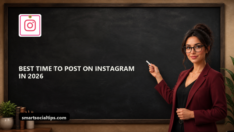 Best Time to Post on Instagram in 2026 (Data-Backed Guide) - SmartSocialTips educational board cover