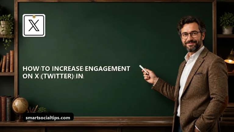How to Increase Engagement on X (Twitter) in 2026 - SmartSocialTips educational board cover