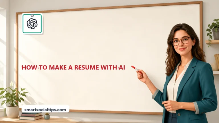How to Make a Resume With AI (2026 Guide) - SmartSocialTips educational board cover