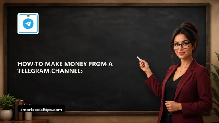 How to Make Money From a Telegram Channel: 5 Proven Methods (2026) - SmartSocialTips educational board cover