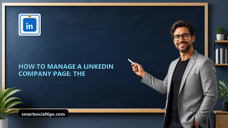How to Manage a LinkedIn Company Page: The 2026 Playbook - SmartSocialTips educational board cover