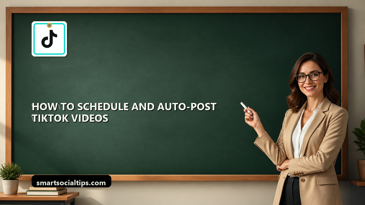 How to Schedule and Auto-Post TikTok Videos (2026 Guide) - SmartSocialTips educational board cover