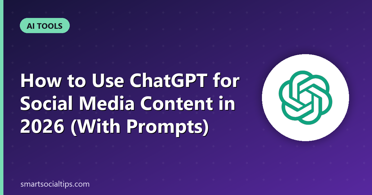 how to use ChatGPT for social media