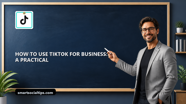 How to Use TikTok for Business: A Practical Guide - SmartSocialTips educational board cover