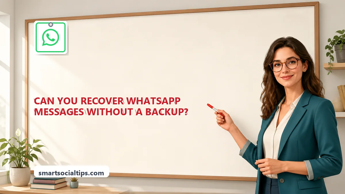 Can You Recover WhatsApp Messages Without a Backup? - SmartSocialTips educational board cover