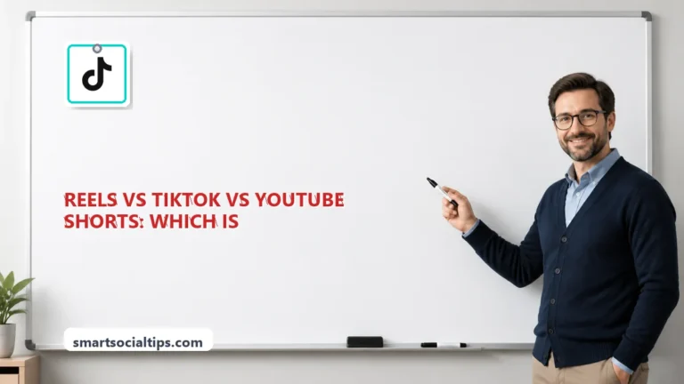 Reels vs TikTok vs YouTube Shorts: Which Is Best in 2026? - SmartSocialTips educational board cover