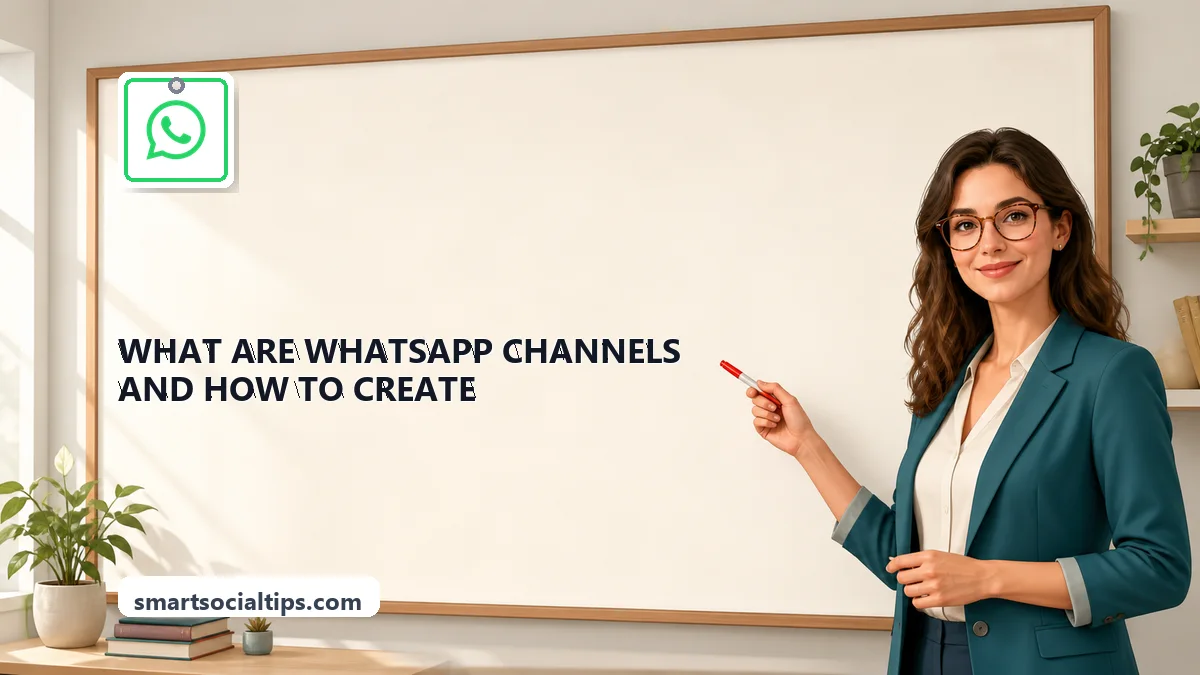 What Are WhatsApp Channels and How to Create One (2026 Guide) - SmartSocialTips educational board cover