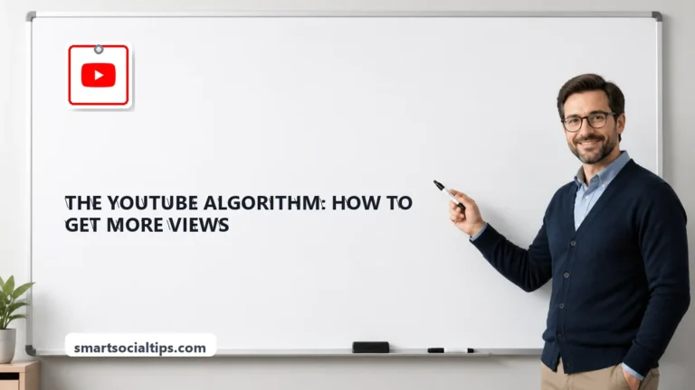 The YouTube Algorithm: How to Get More Views in 2026 - SmartSocialTips educational board cover